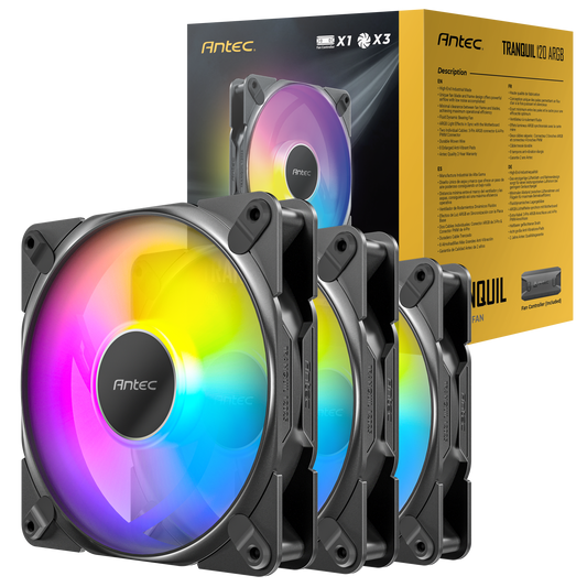 Tranquil 120mm ARGB 3 Fans and controller