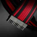 Sleeved Extension cable kit Black/Red