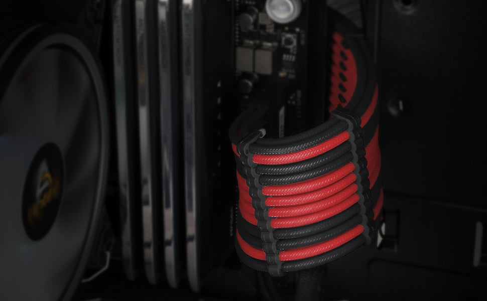 Sleeved Extension cable kit Black/Red – AntecPlay