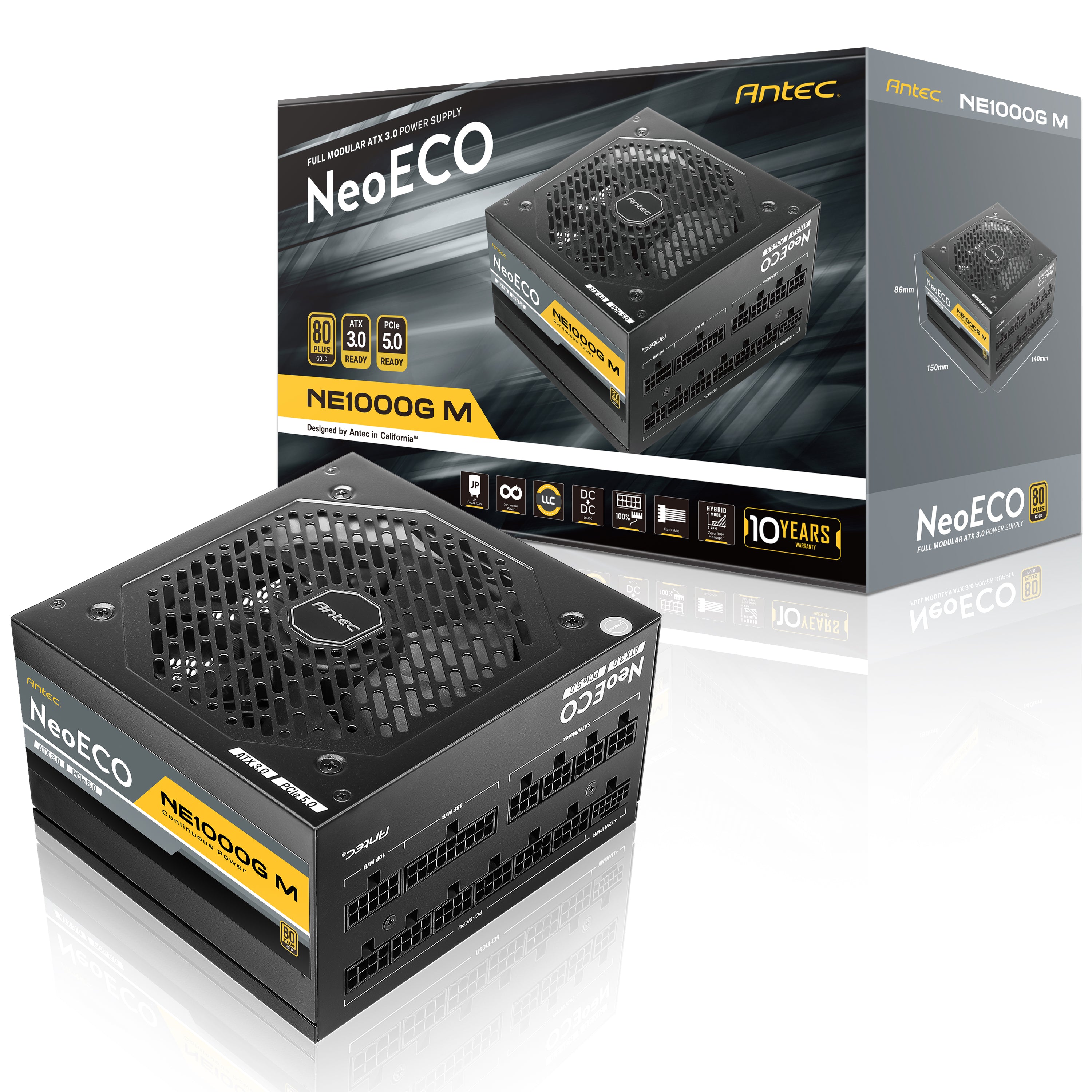 電源ユニット Antec NeoECO NE1000G M 1000W NE1000G M ATX3.0 – AntecPlay