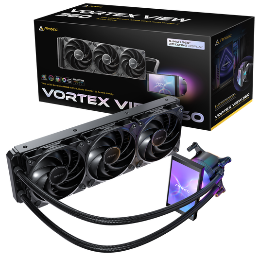 Vortex View 360mm AIO Liquid Cooler with 5" IPS Swivel Screen