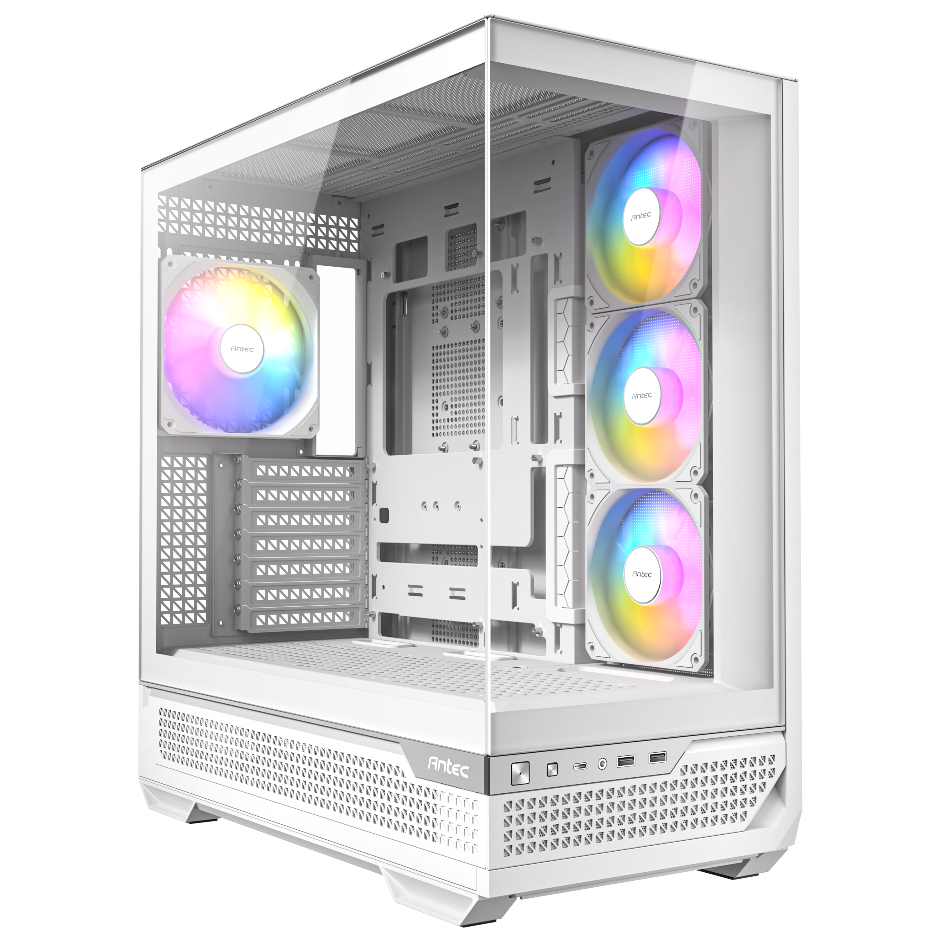 Antec C7 ARGB White Mid-Tower E-ATX Case - Thumbnail 4