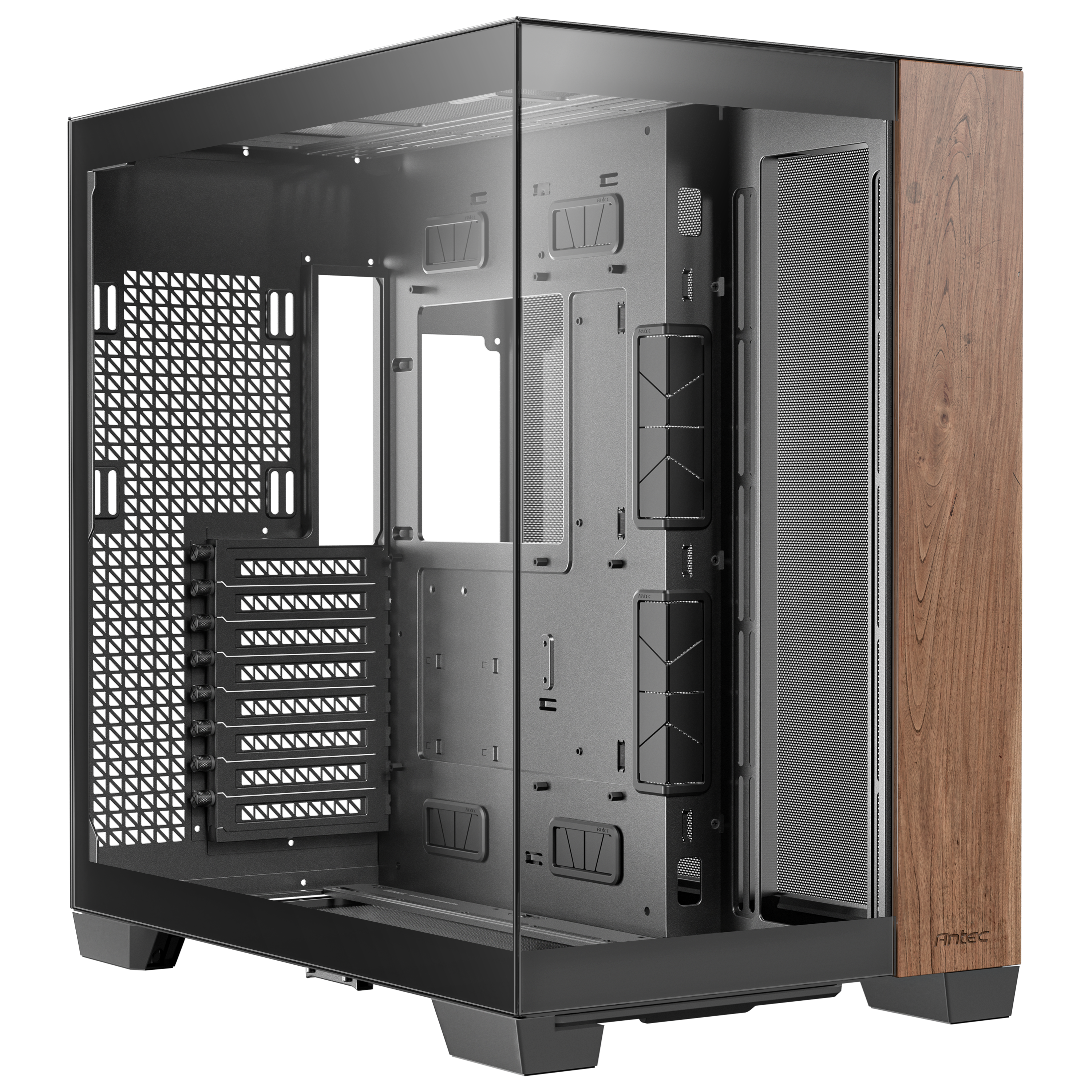 Antec C8 Wood Tempered Glass eATX Full Tower Computer Case - Thumbnail 2