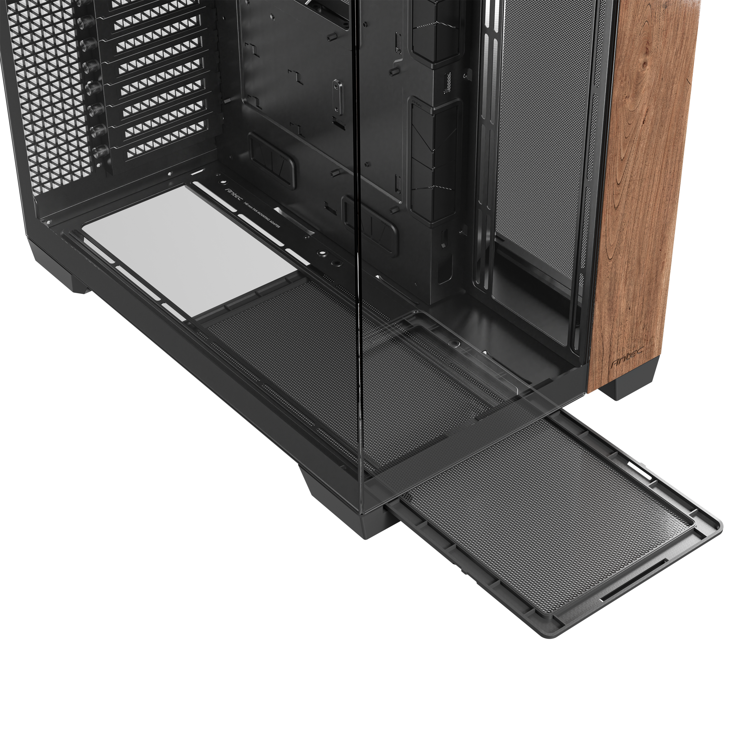 Antec C8 Wood Tempered Glass eATX Full Tower Computer Case - Thumbnail 4