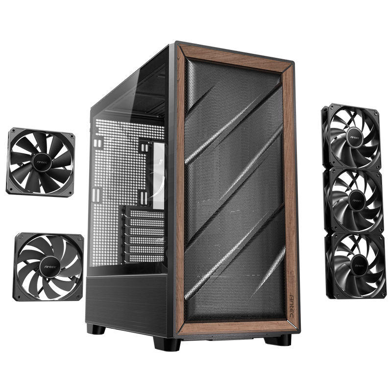 Antec FLUX Midi Tower Case - Black