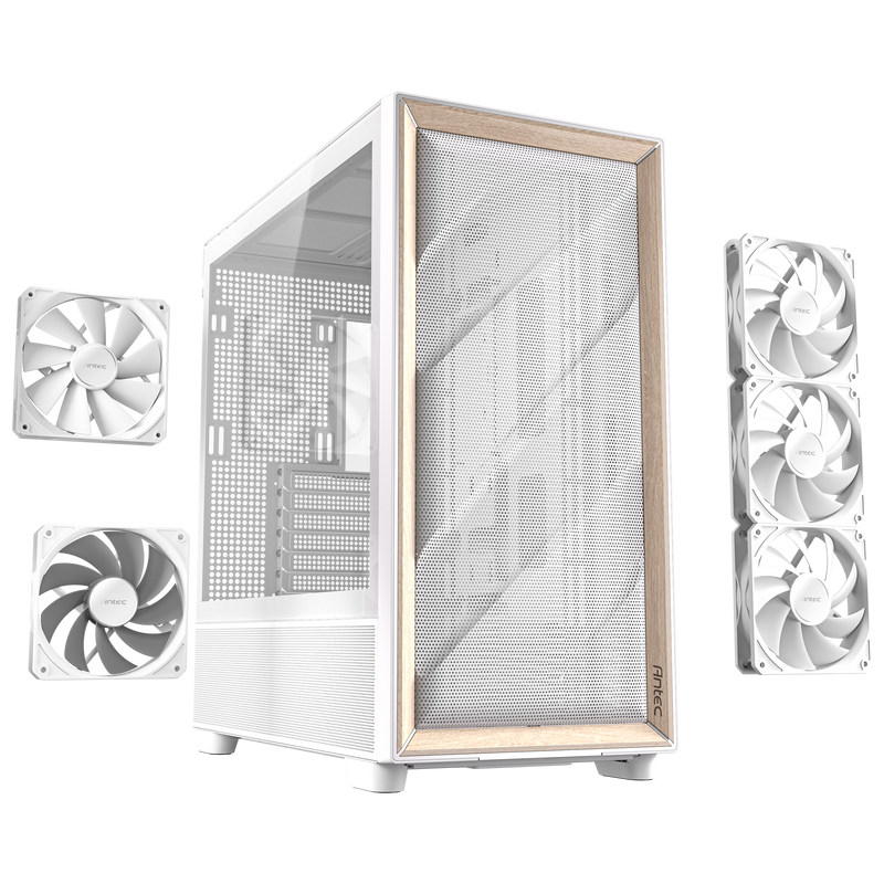 Antec FLUX Midi Tower Case - White